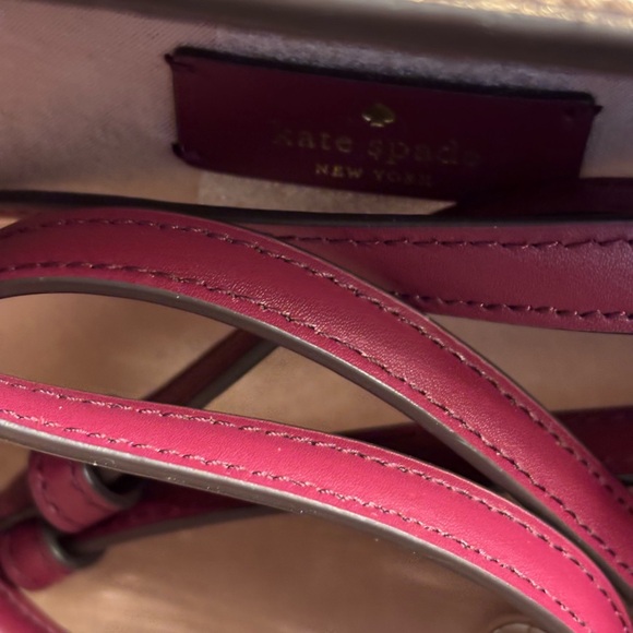 Kate Spade Gold and Burgundy Women's Bag - Picture 12 of 13